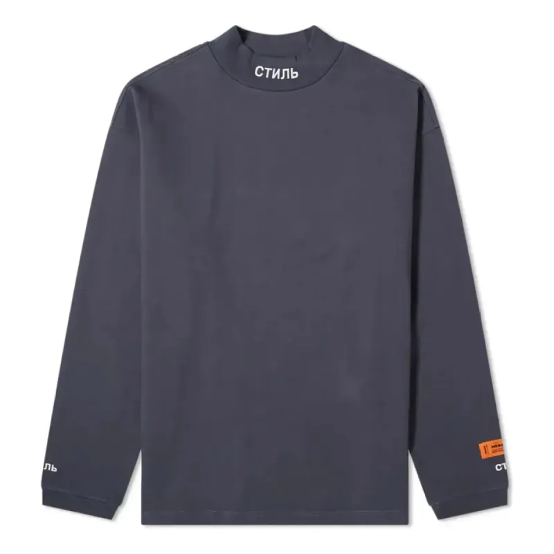 HERON PRESTON Ctnmb Long Sleeve Turtleneck Tshirt 'Navy' HMAB017F20JER0014501 sold by KicksCrew