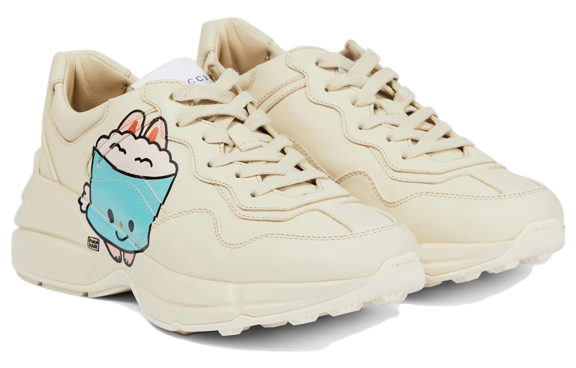 (WMNS) GUCCI Kawaii Rhyton Leather Sneakers 'Cream White' 738776-DRW00-9522 sold by KicksCrew product image thumbnail 2