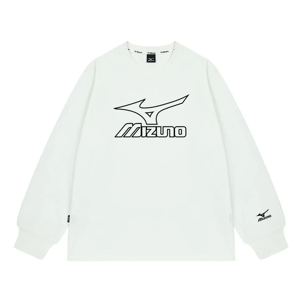 Mizuno Logo Graphic Long Sleeve T-shirt 'White' A2CA2A08 sold by KicksCrew