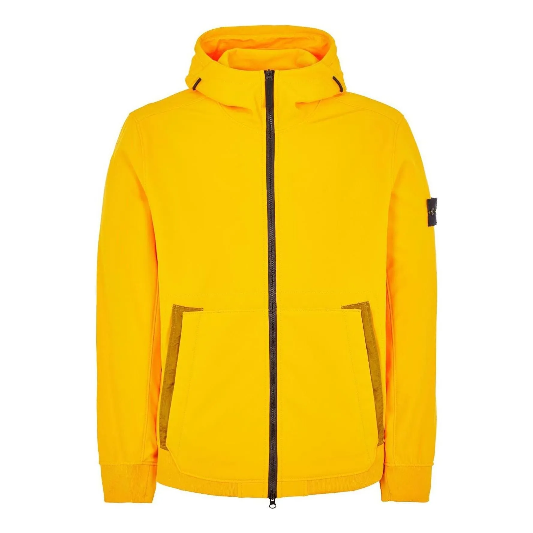 STONE ISLAND Logo Patch Hooded Zip-Up Jacket 'Yellow' 7715Q0122-V0030 sold by KicksCrew