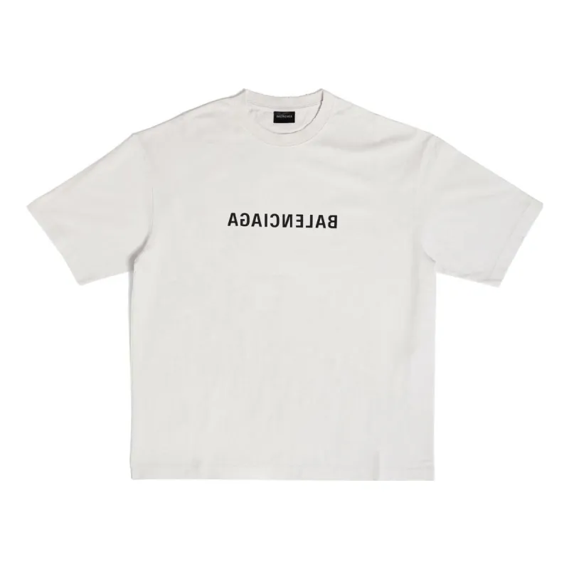 Balenciaga Mirror Balenciaga T-Shirt Medium Fit 'Beige' 612966TNVV89784 sold by KicksCrew