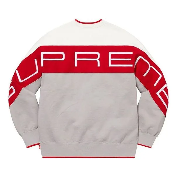 Supreme Stretch Crewneck 'White Red Grey' SUP-SS22-708 sold by KicksCrew product image thumbnail 2
