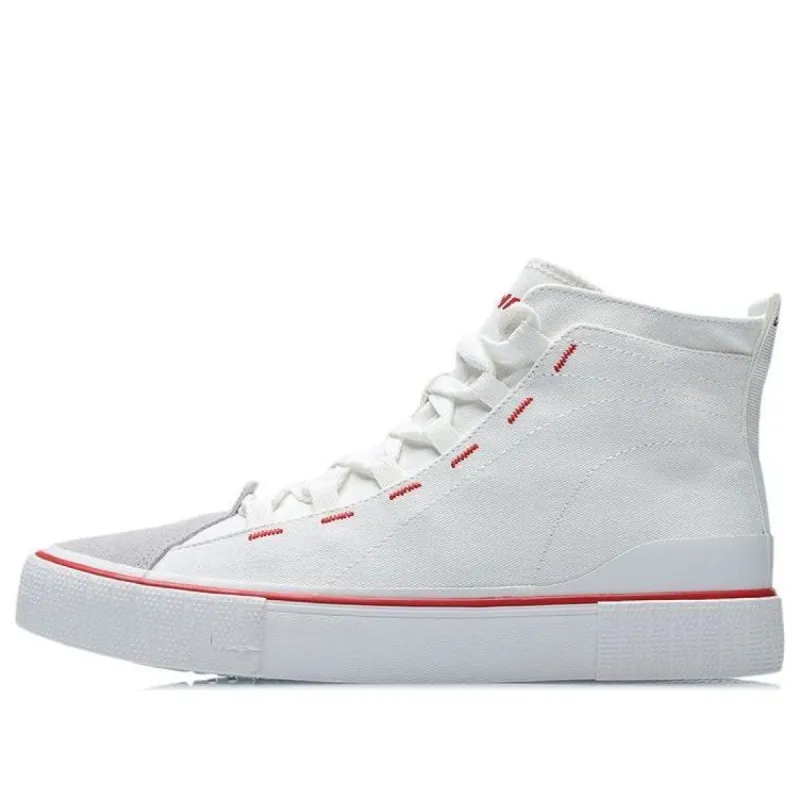 Li-Ning Canvas High Top Shoes 'White Grey' AGCR065-1 sold by KicksCrew