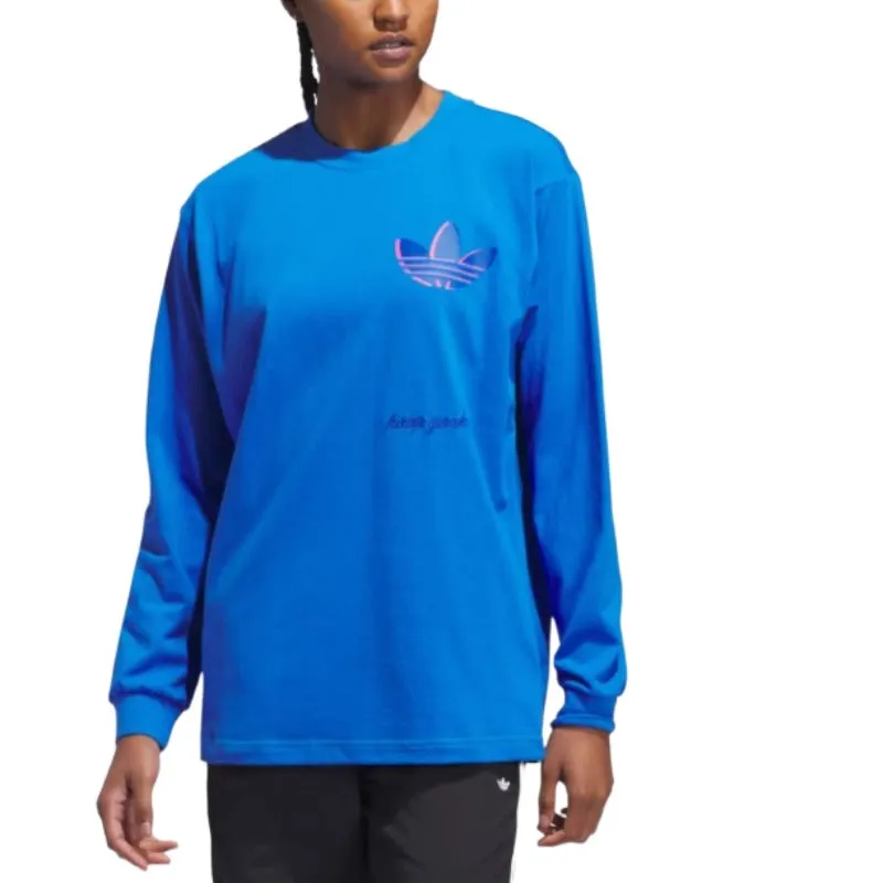 adidas Hoop York City Long Sleeve T-shirt 'Blue Burst' IT4985 sold by KicksCrew product image thumbnail 2
