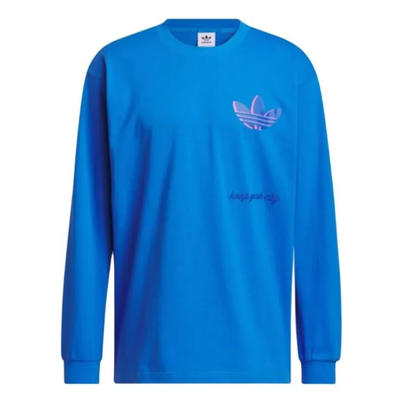 adidas Hoop York City Long Sleeve T-shirt 'Blue Burst' IT4985 sold by KicksCrew