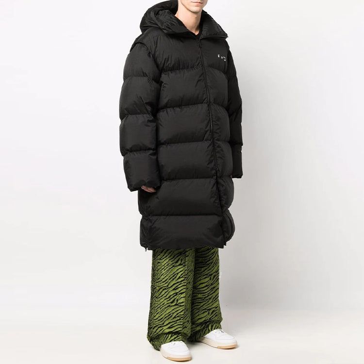 Off-White Down-feather Mid-length Coat 'Black' OMED037F21FAB0011001 sold by KicksCrew product image thumbnail 4