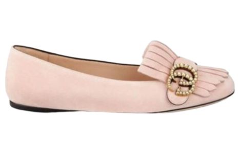 (WMNS) GUCCI GG Marmont Crystal Embellished Flats 'Pink' 454299-C2000-5909 sold by KicksCrew