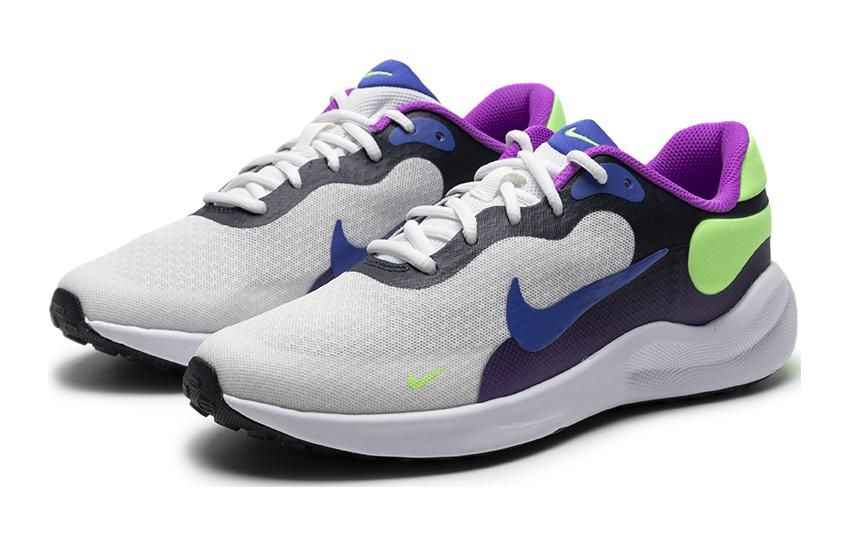 (GS) Nike Revolution 7 Shoes 'White Fuchsia Dream Green' FB7689-100 sold by KicksCrew product image thumbnail 3
