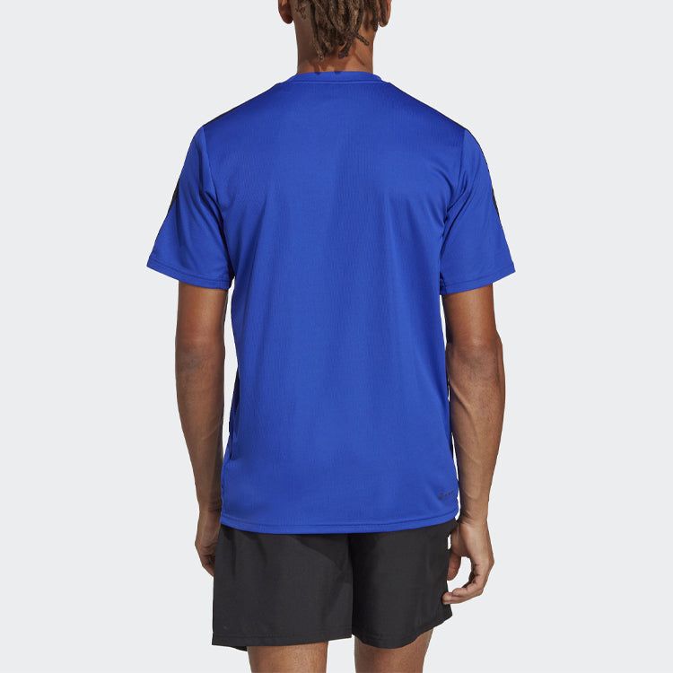 adidas Train Essentials 3-Stripes Training Tee 'Lucid Blue' IB8153 sold by KicksCrew product image thumbnail 4