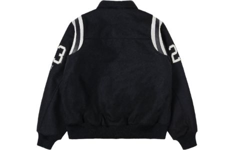 Stussy 80 Wool Varsity Jacket 'Black' 115713 sold by KicksCrew