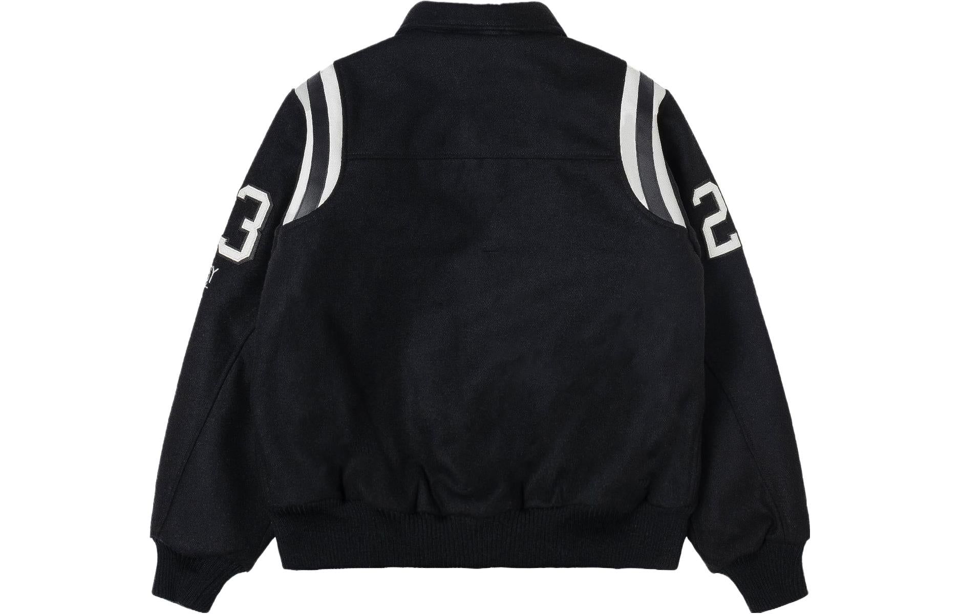 ジャケット・アウター Stussy 80 Wool Varsity Jacket Stussy 80 Wool Varsity Jacket - Size Large - Black - Brand