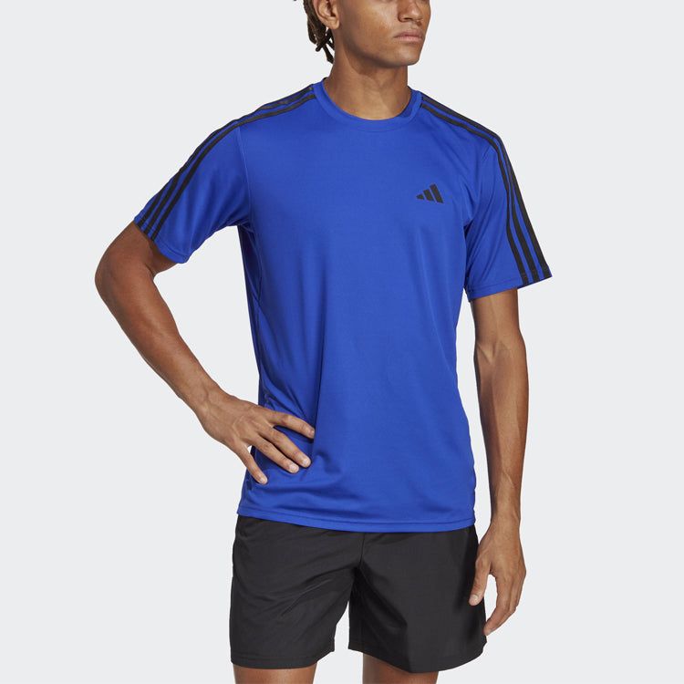 adidas Train Essentials 3-Stripes Training Tee 'Lucid Blue' IB8153 sold by KicksCrew product image thumbnail 3