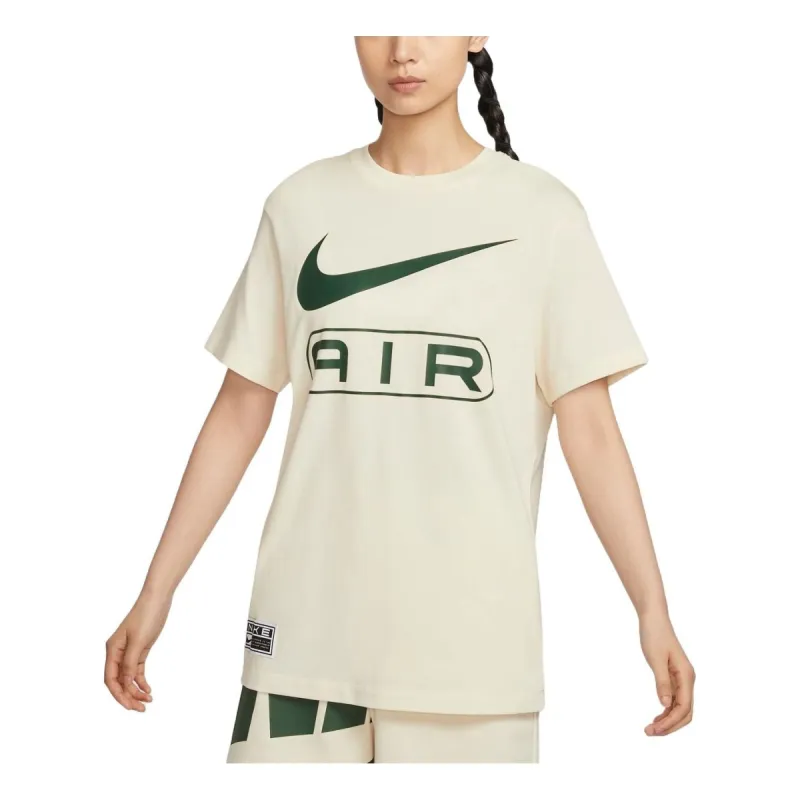 (WMNS) Nike Air Logo T-shirt Asia Sizing 'Pale Ivory Green' FV8003-110 sold by KicksCrew