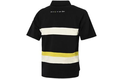Converse Colorblock Logo Polo Shirt 'Black White' 10024880-A02 sold by KicksCrew