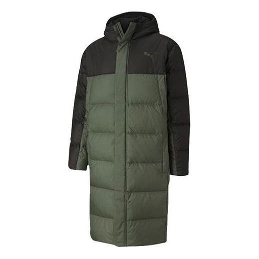 Puma Long Oversized Down Jacket 'Green Black' 585403-64 sold by KicksCrew