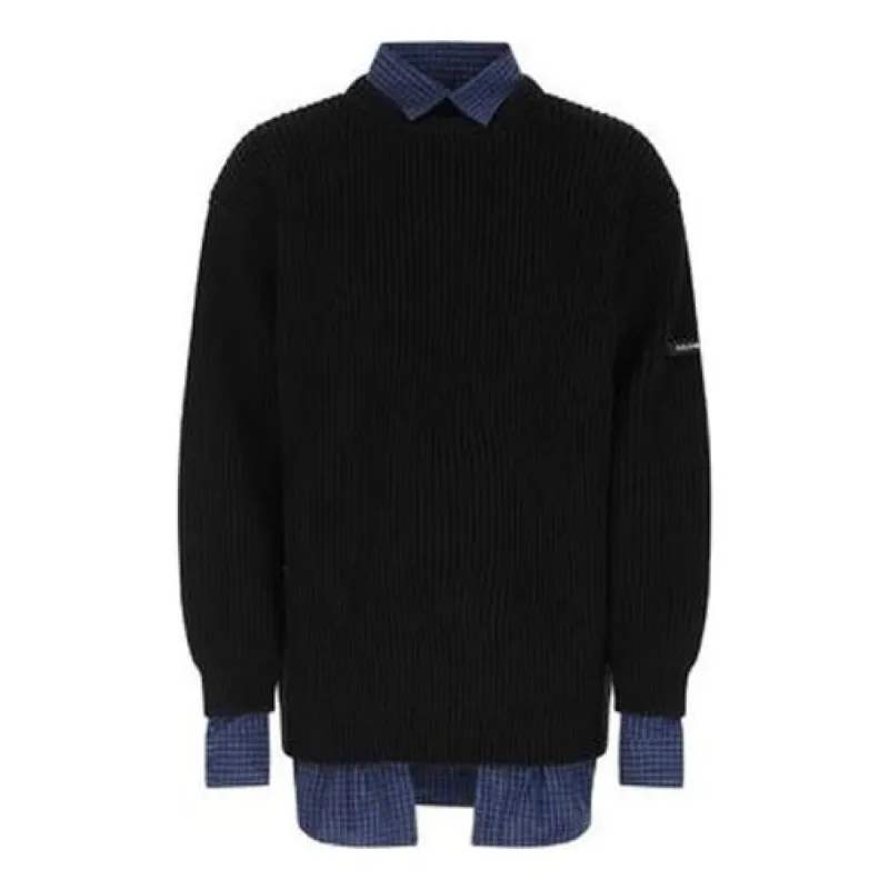 Balenciaga Shirt Detail Layered Jumper 'Black' 675268T32151000 sold by KicksCrew
