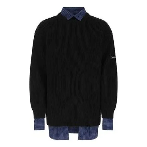 Balenciaga Shirt Detail Layered Jumper 'Black' 675268T32151000 sold by KicksCrew