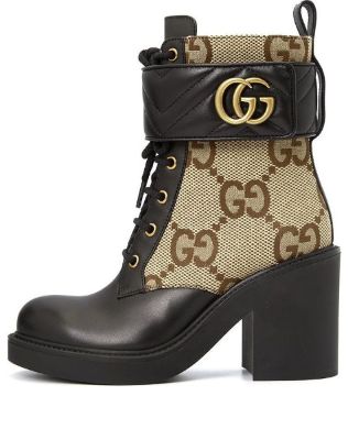(WMNS) Gucci Boot with Double G 'Camel Ebony' 719849-AABD0-1183 sold by KicksCrew