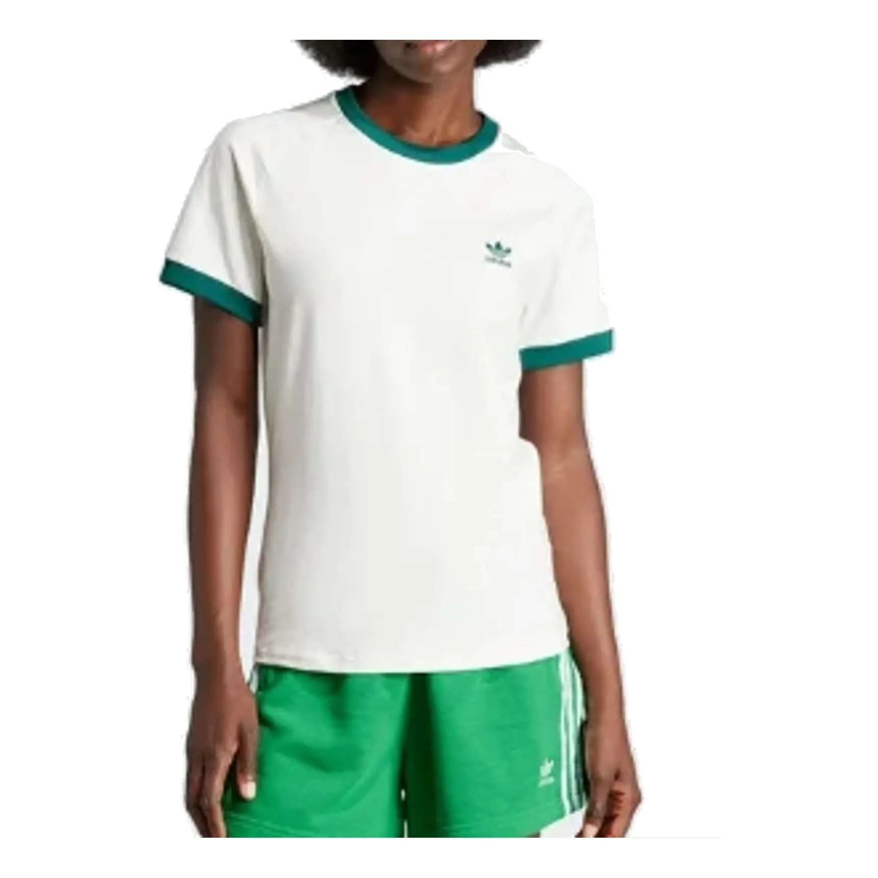 (WMNS) adidas originals Vrct Graphic T-Shirt 'White Green' IN4110 sold by KicksCrew product image thumbnail 2