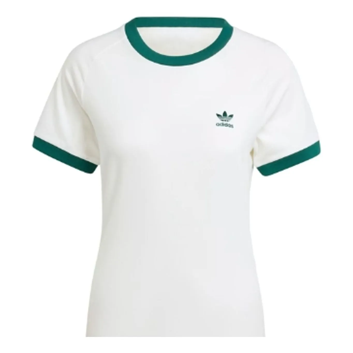 (WMNS) adidas originals Vrct Graphic T-Shirt 'White Green' IN4110 sold by KicksCrew