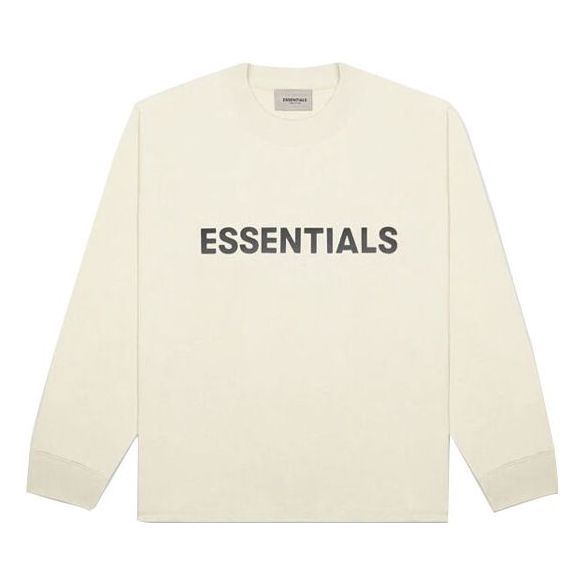 Fear of God Essentials FW20 Long Sleeve Logo Tee 'Cream' FOG-FW20-342 sold by KicksCrew
