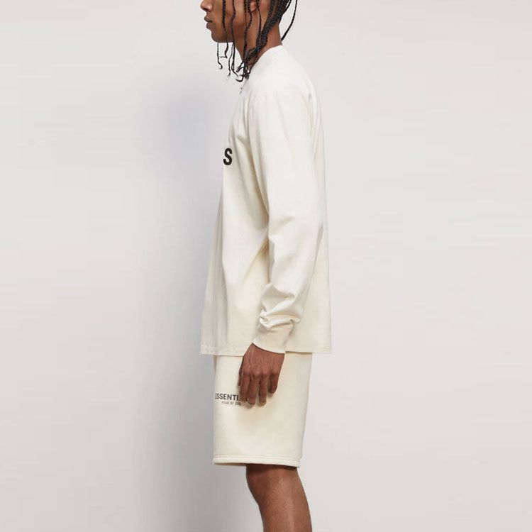 Fear of God Essentials FW20 Long Sleeve Logo Tee 'Cream' FOG-FW20-342 sold by KicksCrew product image thumbnail 4