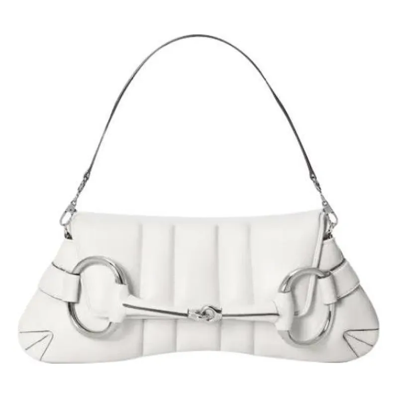 (WMNS) Gucci Horsebit Chain Medium Shoulder Bag 'White' 764255-AACU1-9014 sold by KicksCrew