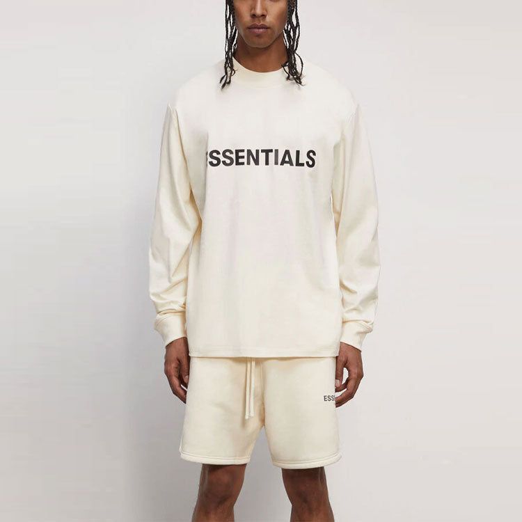 Fear of God Essentials FW20 Long Sleeve Logo Tee 'Cream' FOG-FW20-342 sold by KicksCrew product image thumbnail 2