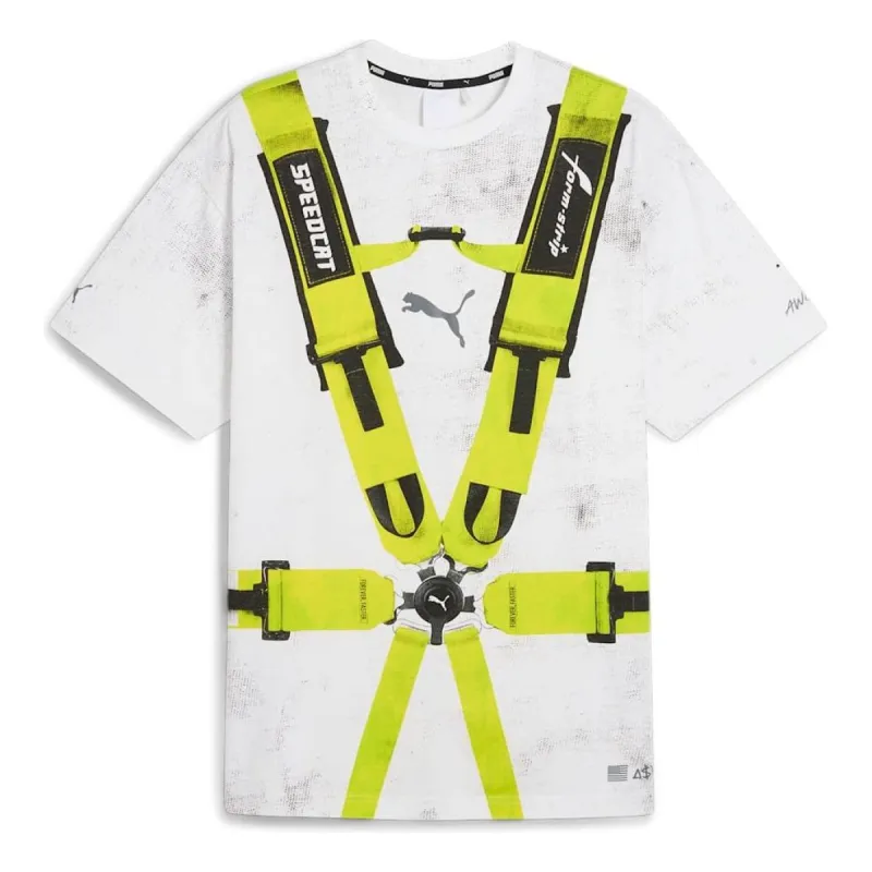 PUMA x A$AP ROCKY Seatbelt T-shirt 'White Lime' 631040-02 sold by KicksCrew