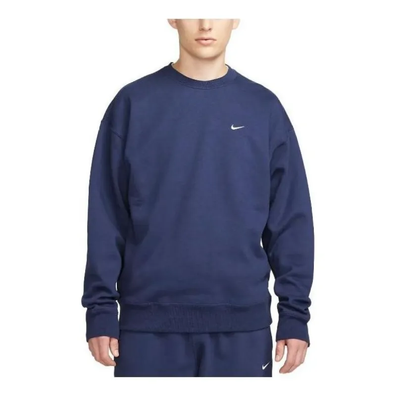 Nike Solo Swoosh Fleece Crewneck Sweatshirt 'Blue' DX1361-410 sold by KicksCrew