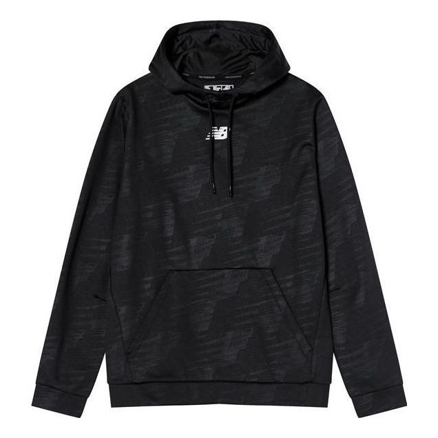 New Balance Essentials Allover Print Hoodie 'Black' AMT93023-BK sold by KicksCrew