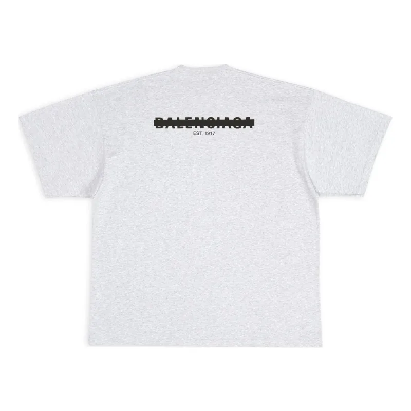 Balenciaga Strike 1917 Oversized T-shirt 'Light Grey' 694576TMVJ61023 sold by KicksCrew
