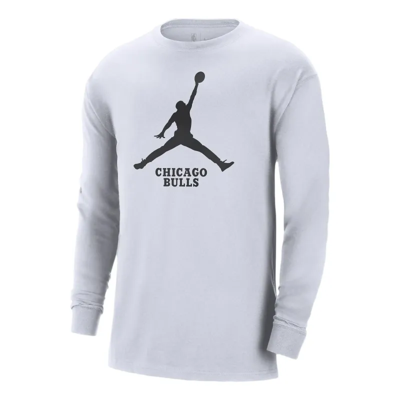 Air Jordan x NBA Chicago Bulls Essential Long-Sleeve T-Shirt 'White' FN1256-100 sold by KicksCrew