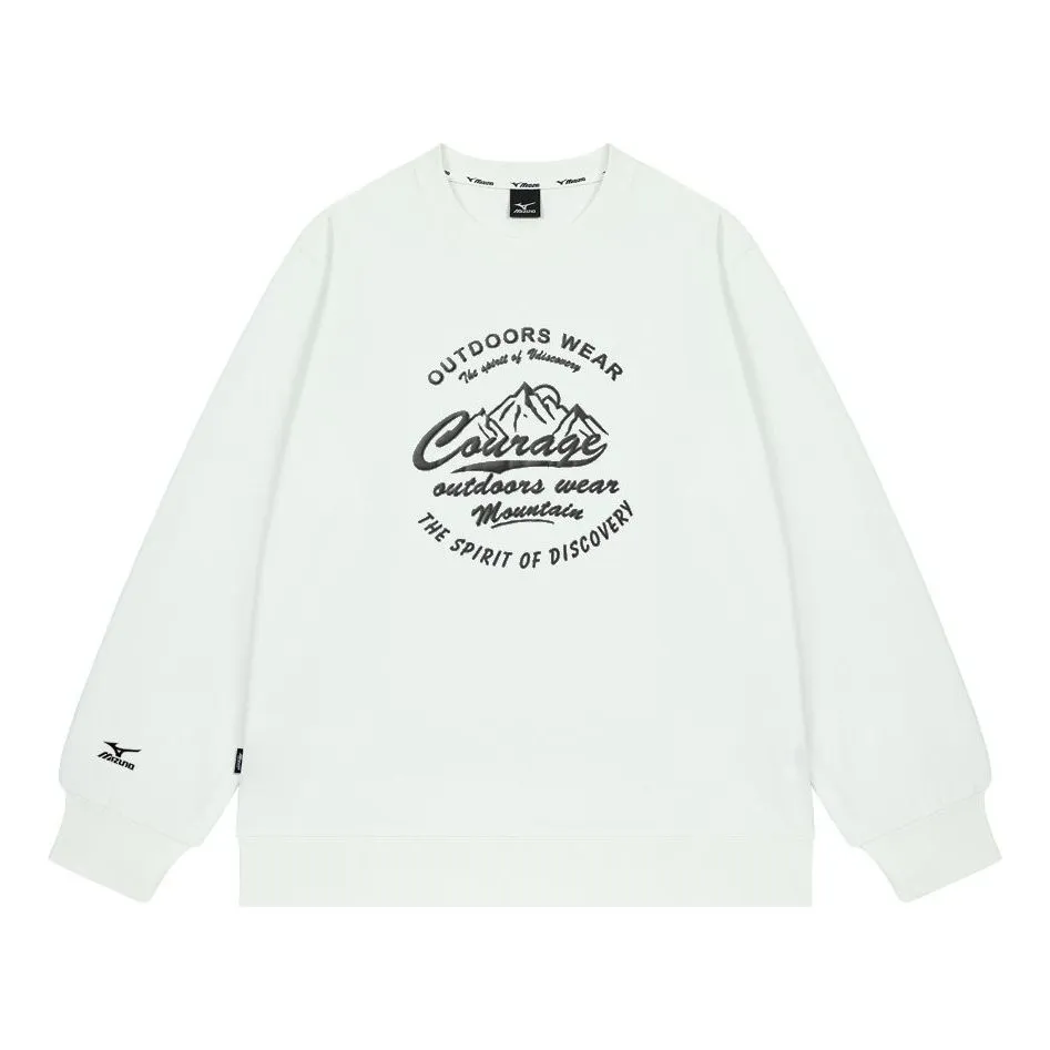 Mizuno Logo Graphic Sweater 'White' A2CA2A69 sold by KicksCrew