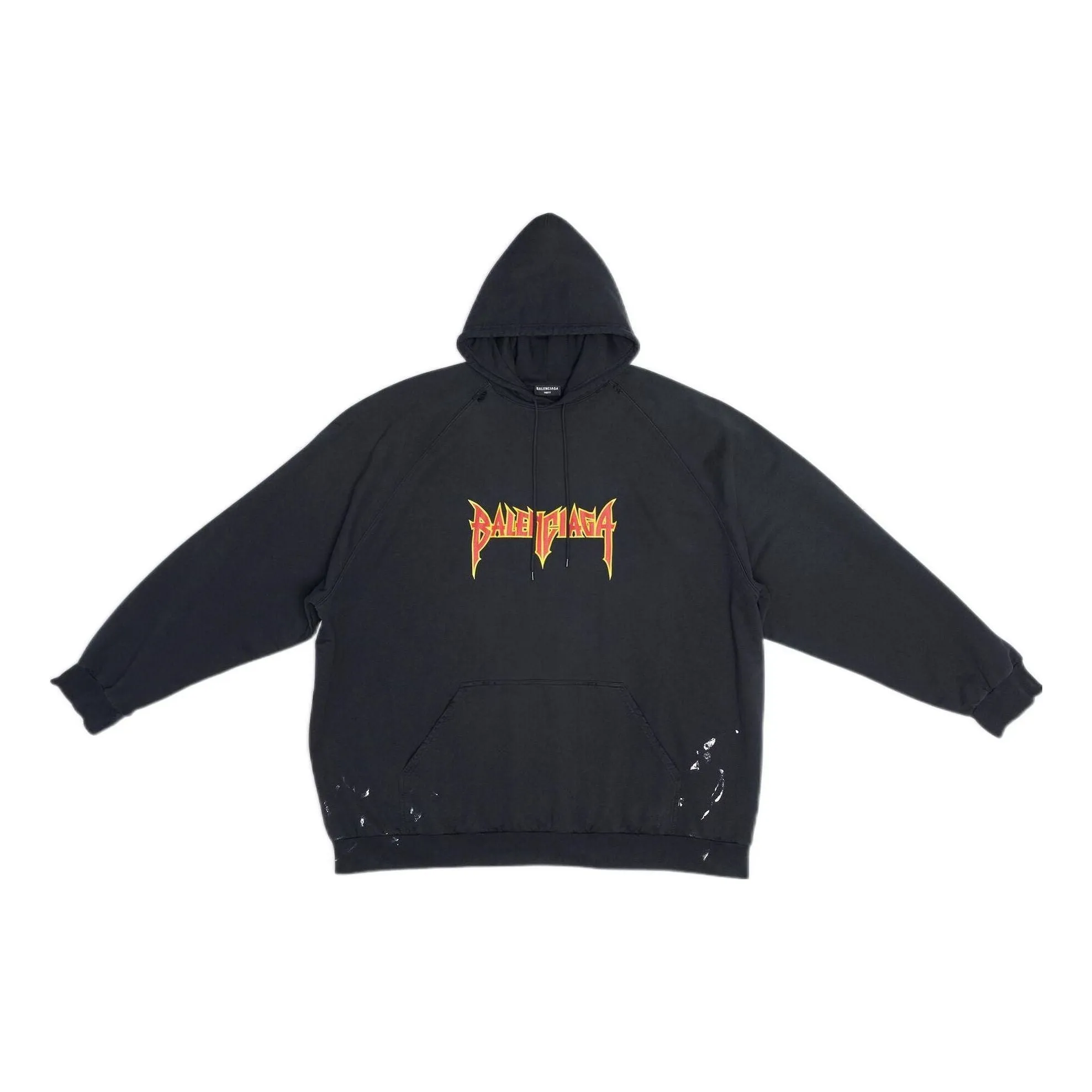 Balenciaga SBalenciaga Metallica Hoodie Oversized Fit 'Black Orange' 697879TMV891055 sold by KicksCrew