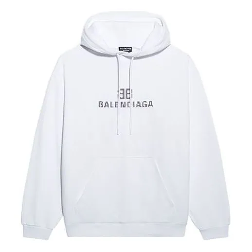Balenciaga BB Pixel Medium Fit Hoodie 'White' 578135TKVI89040 sold by KicksCrew