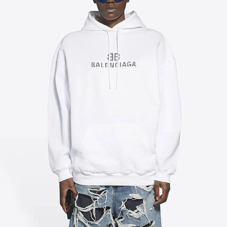 Balenciaga BB Pixel Medium Fit Hoodie 'White' 578135TKVI89040 sold by KicksCrew product image thumbnail 3