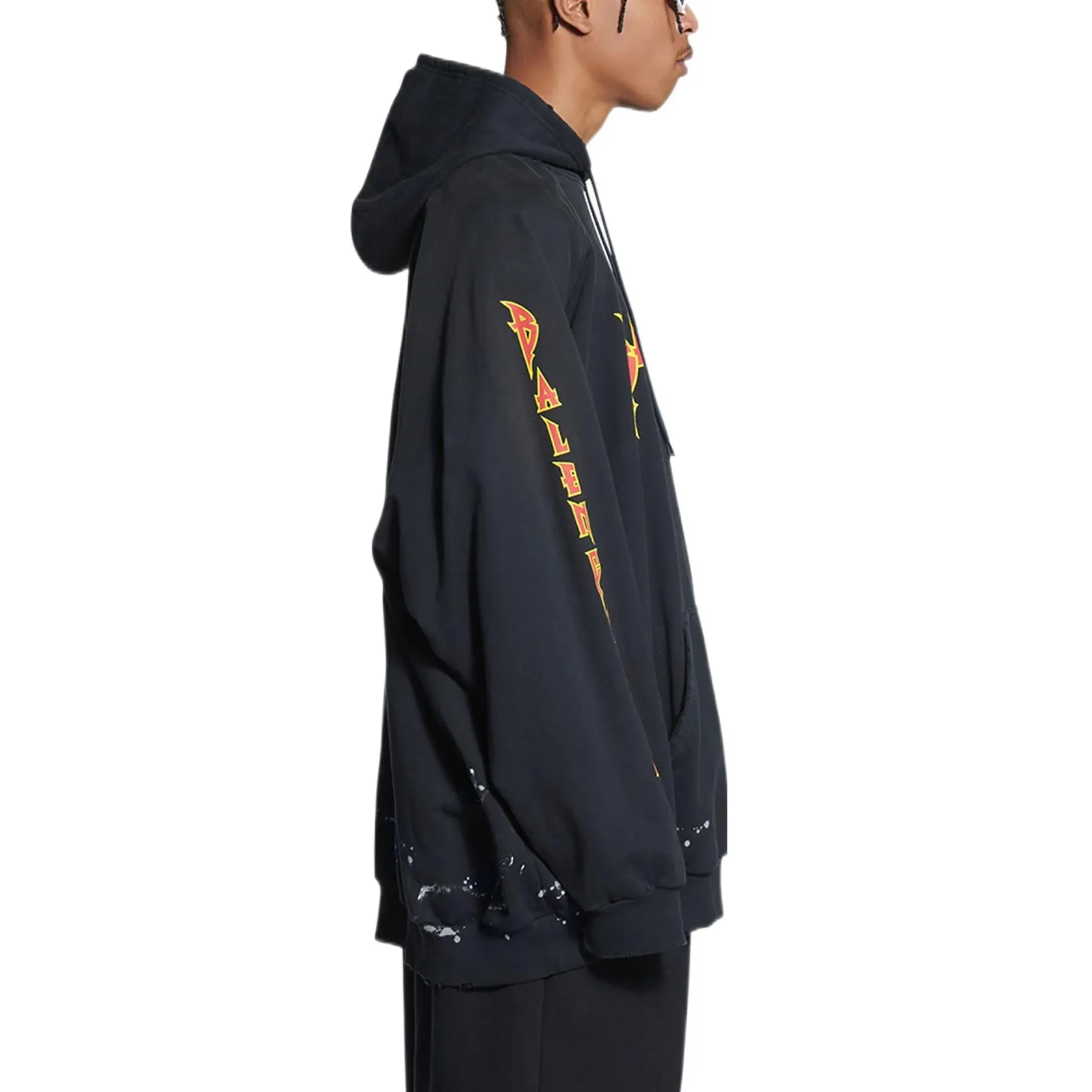 Balenciaga SBalenciaga Metallica Hoodie Oversized Fit 'Black Orange' 697879TMV891055 sold by KicksCrew product image thumbnail 4