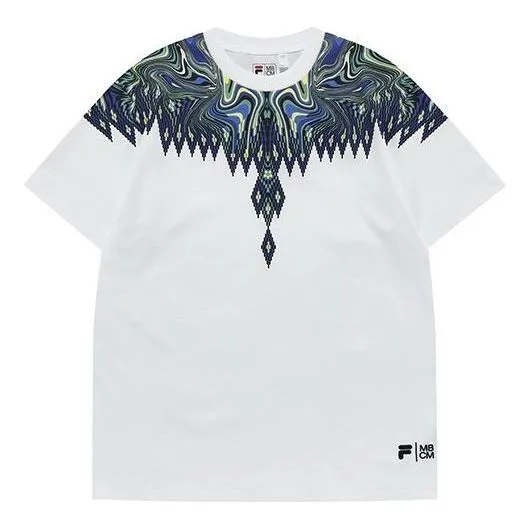 FILA FUSION x Marcelo Burlon SS22 Tee 'White Green' T11U229101F-WT sold by KicksCrew
