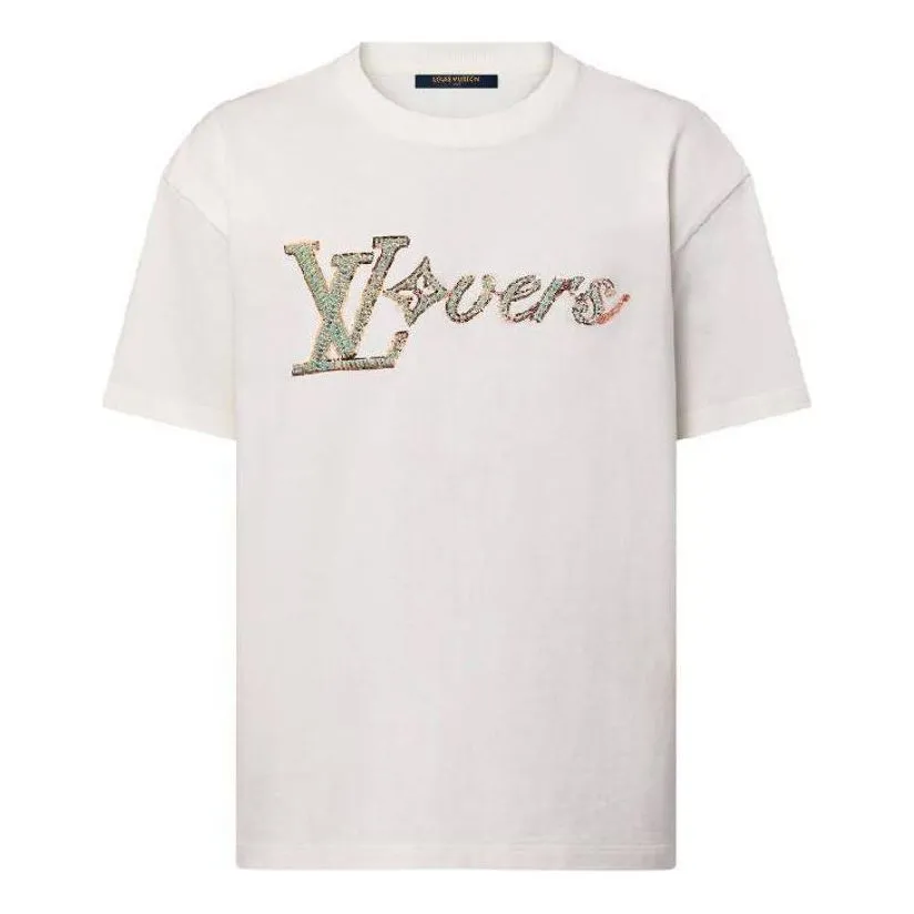 LOUIS VUITTON Embroidered T-shirt 'White' 1AFR96 sold by KicksCrew