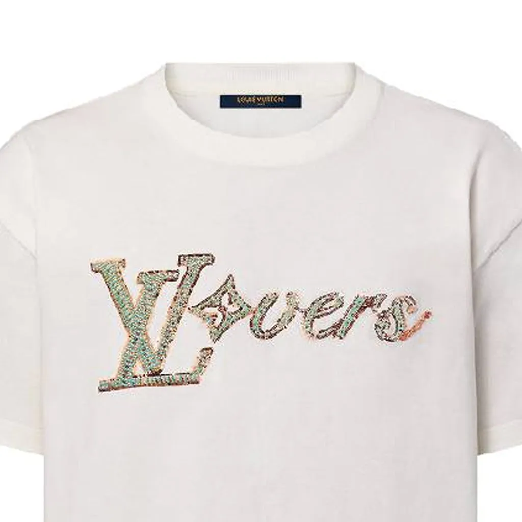 LOUIS VUITTON Embroidered T-shirt 'White' 1AFR96 sold by KicksCrew product image thumbnail 2