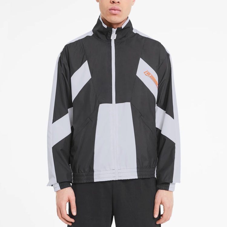 Puma x The Hundreds Track Jacket 'Black White Orange' 596747-01 sold by KicksCrew product image thumbnail 3