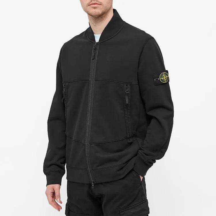 STONE ISLAND Garment Dyed Bomber Jacket 'Black' 741560351-V0029 sold by KicksCrew product image thumbnail 3
