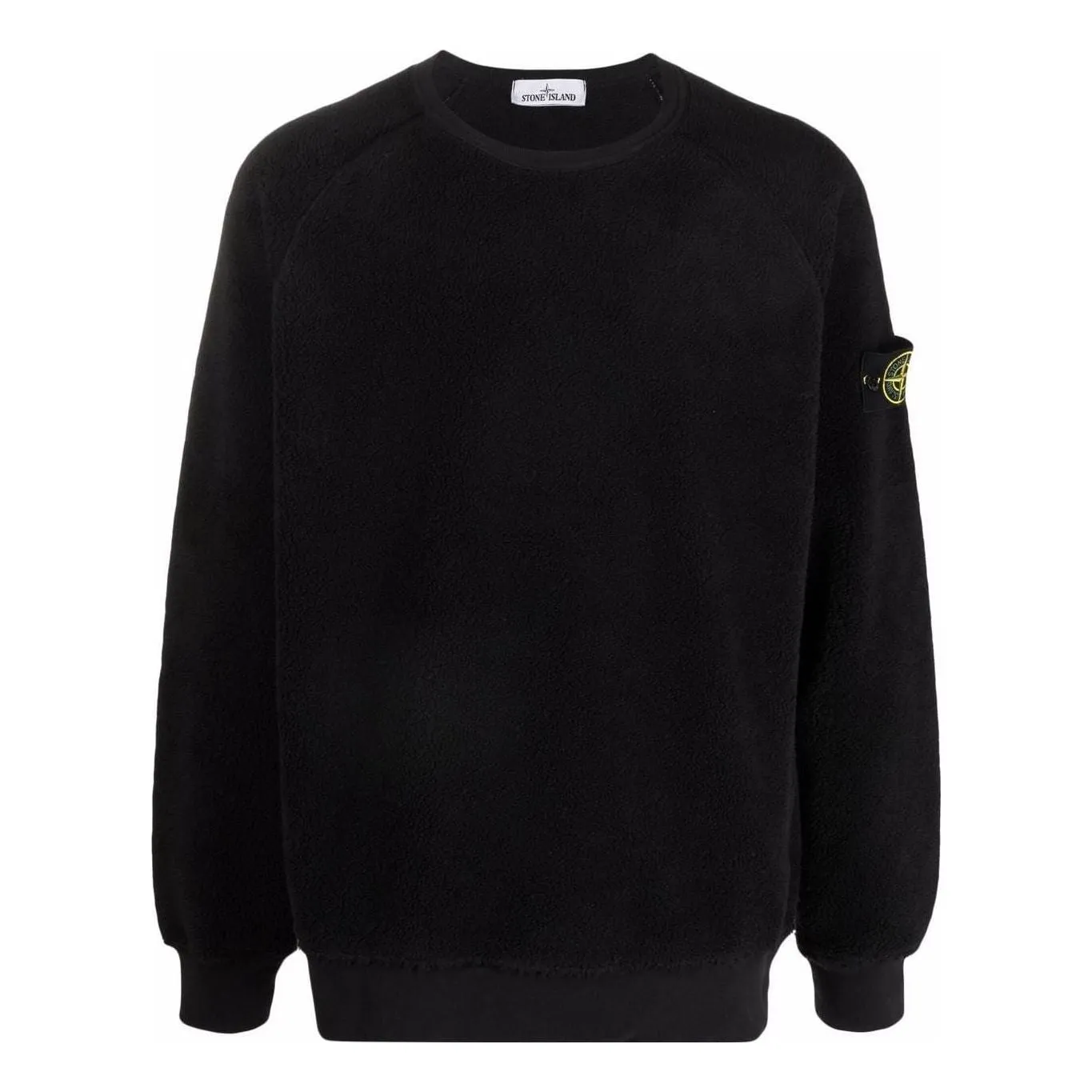 STONE ISLAND Fleece Crewneck Sweatshirt 'Black' 751560234-V0029 sold by KicksCrew