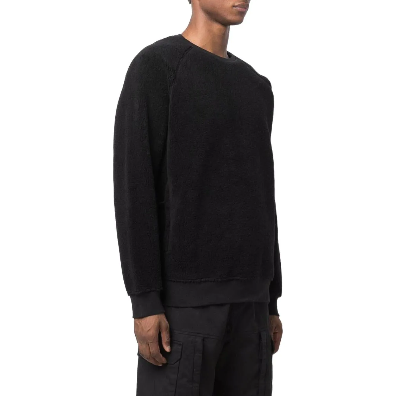 STONE ISLAND Fleece Crewneck Sweatshirt 'Black' 751560234-V0029 sold by KicksCrew product image thumbnail 3