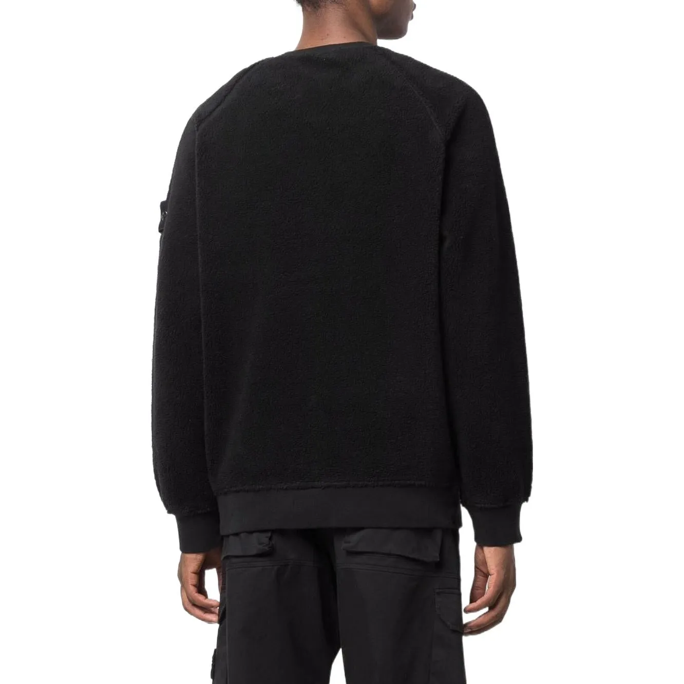 STONE ISLAND Fleece Crewneck Sweatshirt 'Black' 751560234-V0029 sold by KicksCrew product image thumbnail 2