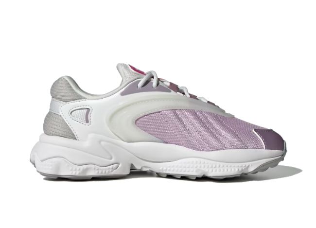 GS) adidas originals Oztral 'Crystal White Lucid Fuchsia