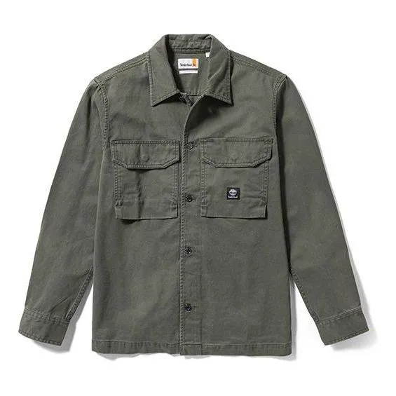 Timberland Double Patched Pockets Shirt 'Olive Green' A42K5-A58 sold by KicksCrew