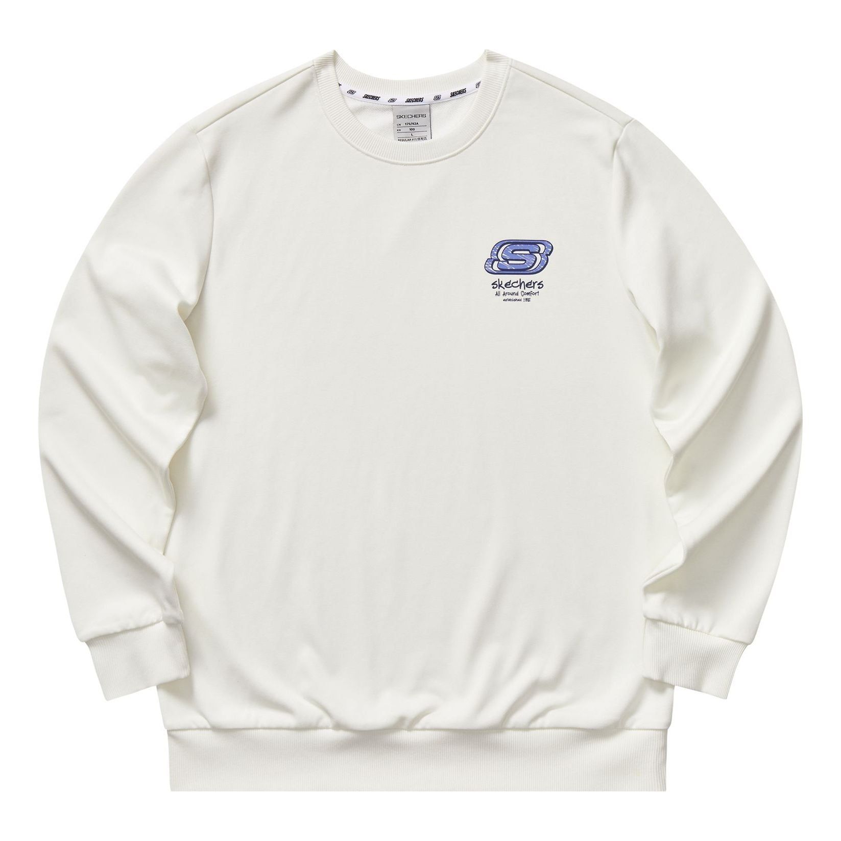 Skechers Pullover Casual Long Sleeve Sweatshirt 'White' L322U127-0074 sold by KicksCrew