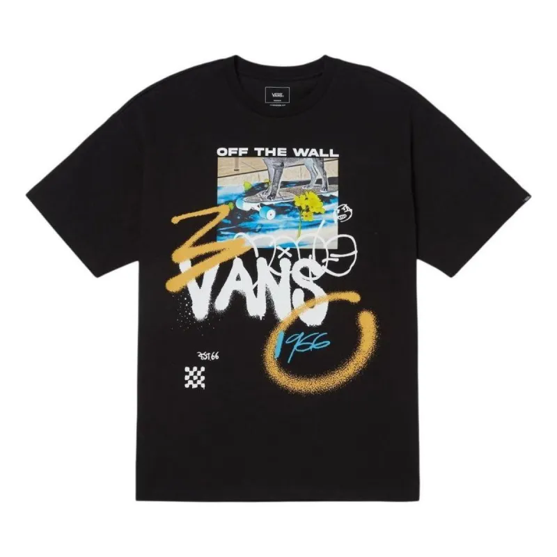 Vans College Graphic T-Shirt 'Black White' VN000GPTBLK sold by KicksCrew